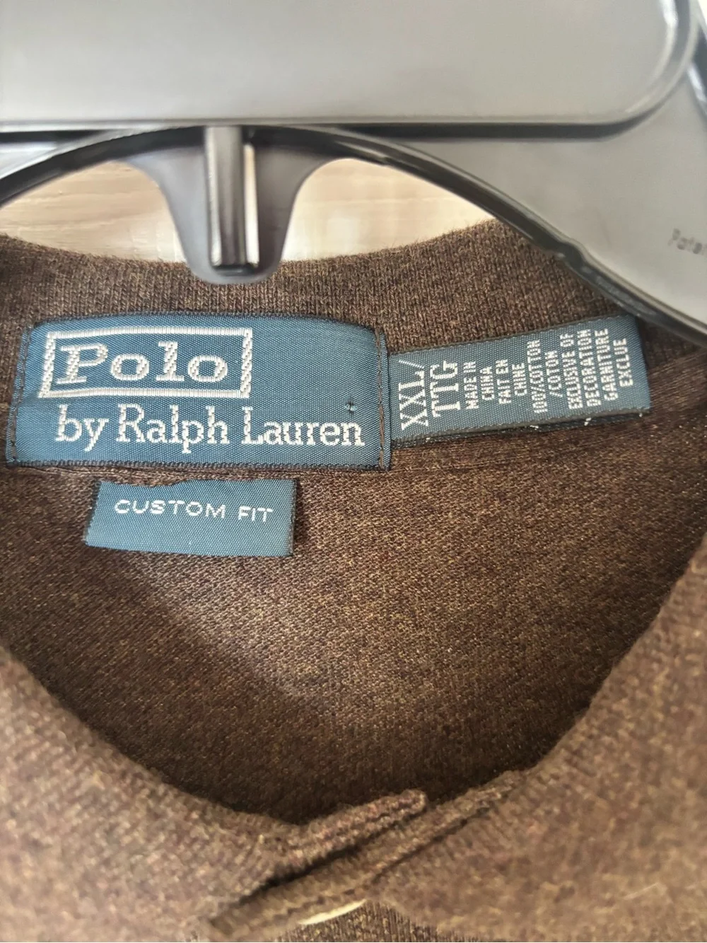 Ralph Lauren Brown Polo Shirt with Green Pony Logo